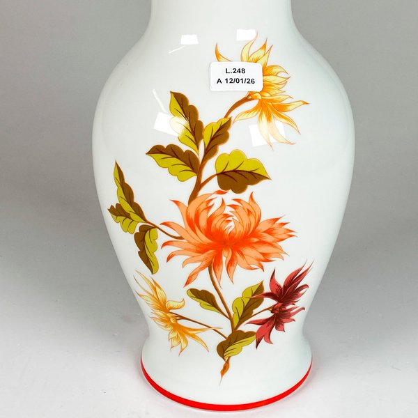 Florero de porcelana húngara decorado, altura 22 cm - imagen 2