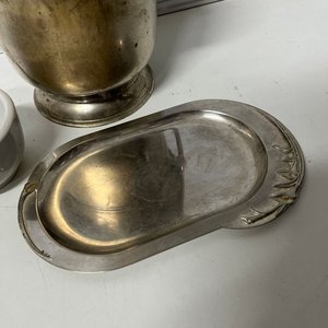 Champagnera y Bandeja Metálica con Mortero de Mármol Blanco - imagen 7