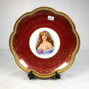 Lote anterior: Plato de Porcelana Bavaria con Dama y Borde Dorado - 28 cm