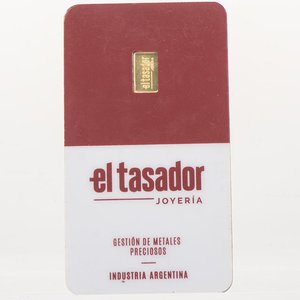 Lingote de Oro Fino 1g El Tasador Joyería Industria Argentina - imagen 3