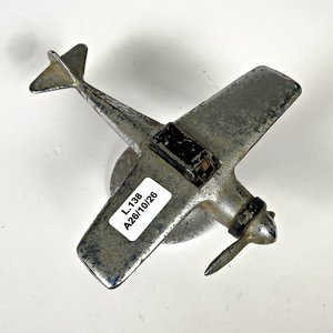 Encendedor de Mesa Antiguo Avión Metálico - imagen 2