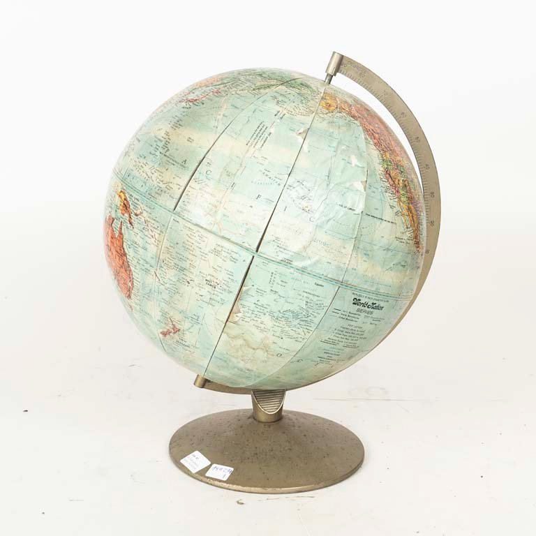 Globo Terráqueo Decorativo con Base de Metal