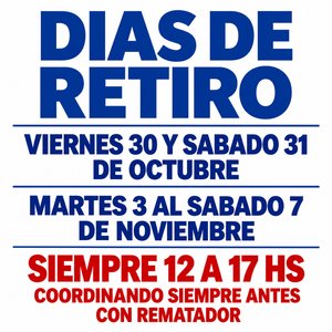 Lote siguiente: Días de Retiro de Lotes: Octubre y Noviembre