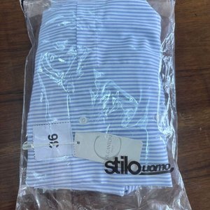 Camisa V.B. Cantoni Italia Rayada Talle 37/38 - imagen 4