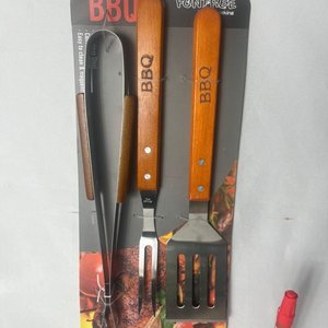 Lote siguiente: Set de Asado 3 Piezas: Espátula, Pincho y Pinza FunTree