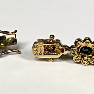 Pulsera de Plata 925 con Baño de Oro y Zafiros - imagen 3