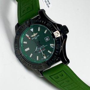 Reloj Pulsera Caballero Breitling Malla Goma Verde - imagen 3