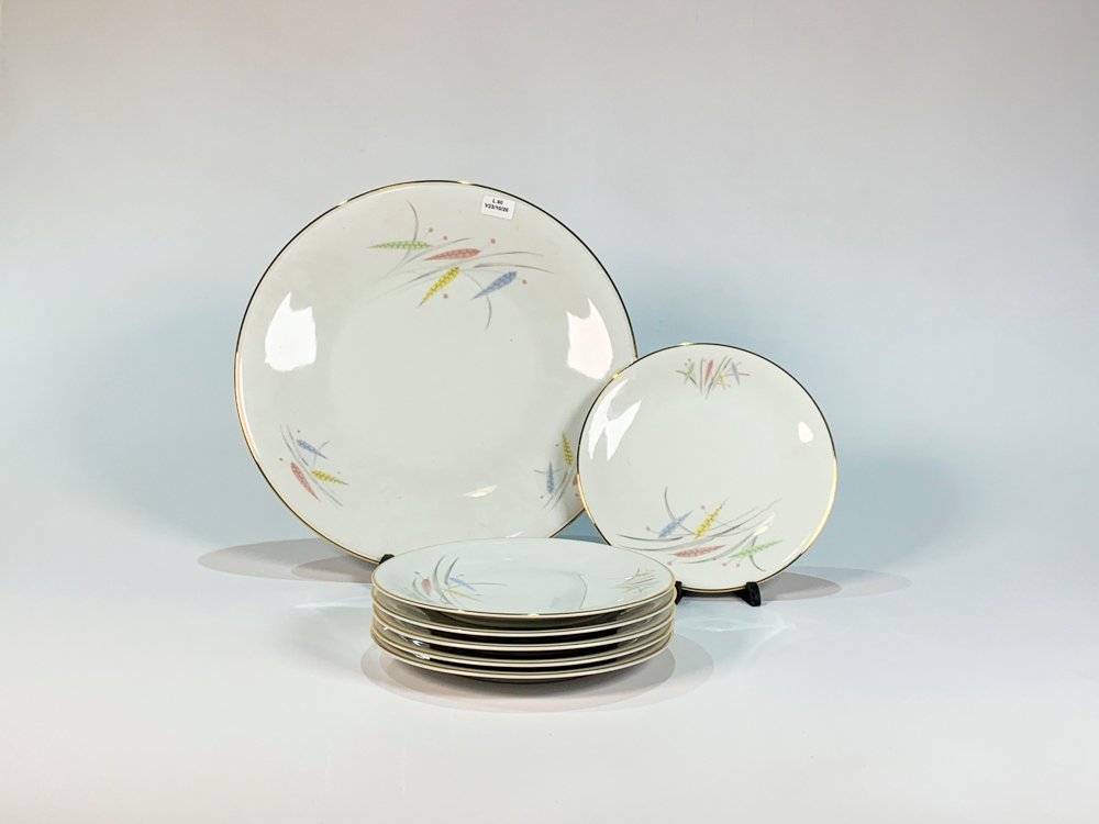 Set de 7 piezas de porcelana Edelstein Bavaria para postre