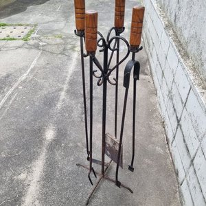 Juego de Accesorios para Estufa a Leña de Hierro Forjado - imagen 2