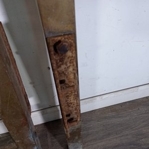 Respaldo y Piecera de Cama Antiguos en Bronce y Hierro con Detalles Florales - imagen 7