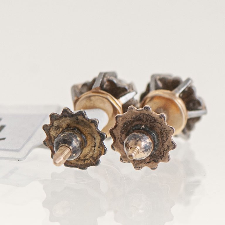 Par de tornillos oro 18k con brillantes - imagen 2