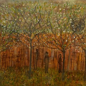Lote anterior: Oleo "Bosque con personajes" de Eva Olivetti, 50 x 60 cm