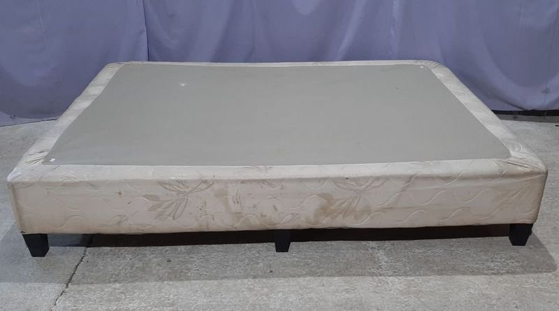 Base de Sommier Beige para Cama de 2 Plazas