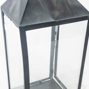 Farol de Metal y Vidrio Negro con Detalles de Cableado - imagen 2