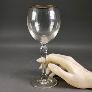 Seis Copas Altas de Cristal con Borde Dorado - imagen 7