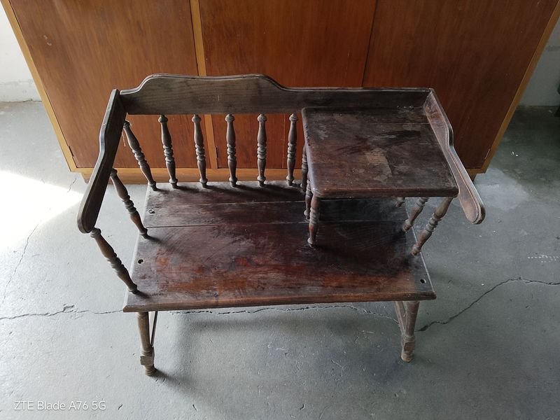 Antiguo Banco de Teléfono en Madera - imagen 2