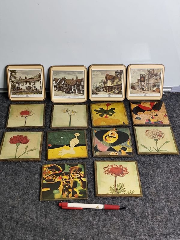 14 Posavasos: 4 Ingleses y 10 Artísticos