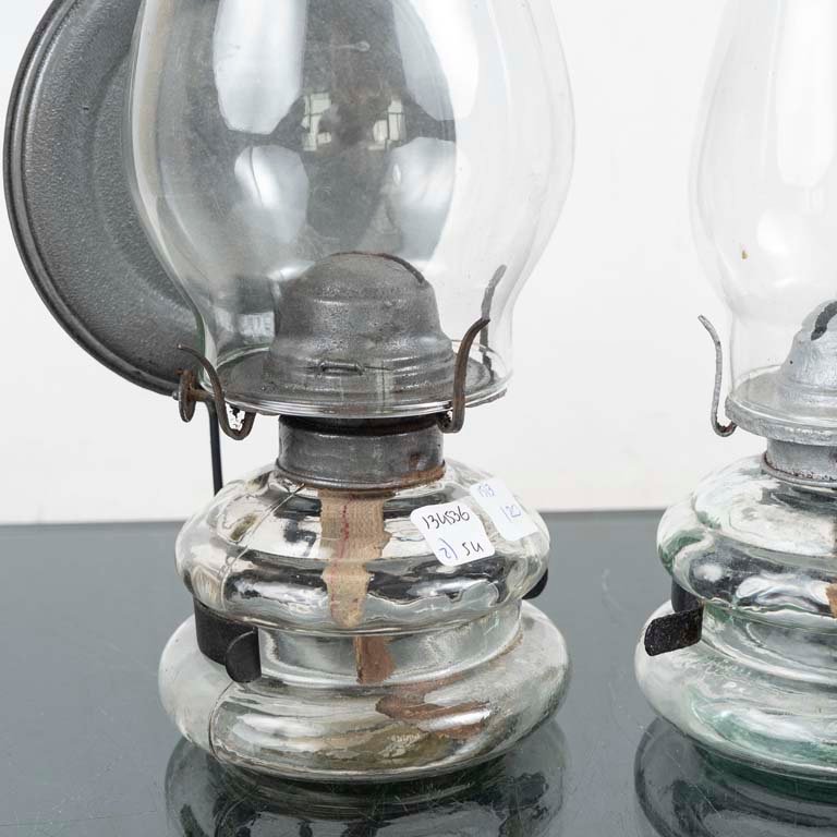 Lámparas de queroseno con chimenea tubular y depósito de vidrio - imagen 2