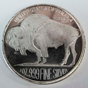 Moneda de Plata "Bufalo/Indio" 1 Oz USA - imagen 2