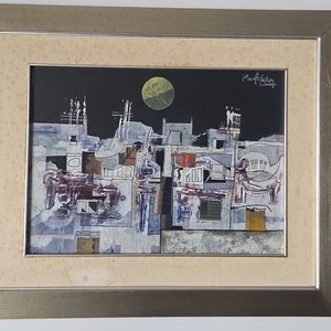 Técnica Mixta "Noche Lunar" del Artista Pavlozki - imagen 2