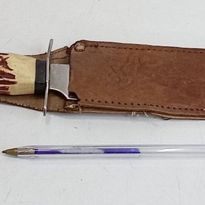 Cuchillo de Caza Tramontina Hoja Inoxidable con Vaina de Cuero Labrada - imagen 5