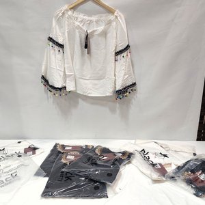 Lote de 8 Blusas para Dama con Flecos, Nuevas - imagen 1