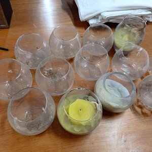 Lote de 12 Fanales de Vidrio con Velas - imagen 4