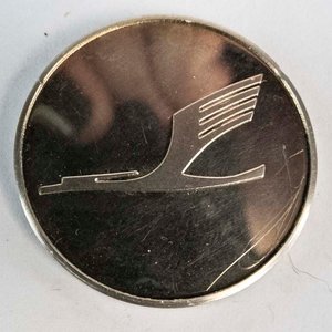 Medalla Plata 999 Alemania 1974 Avión McDonnell Douglas DC-10 Lufthansa - imagen 2