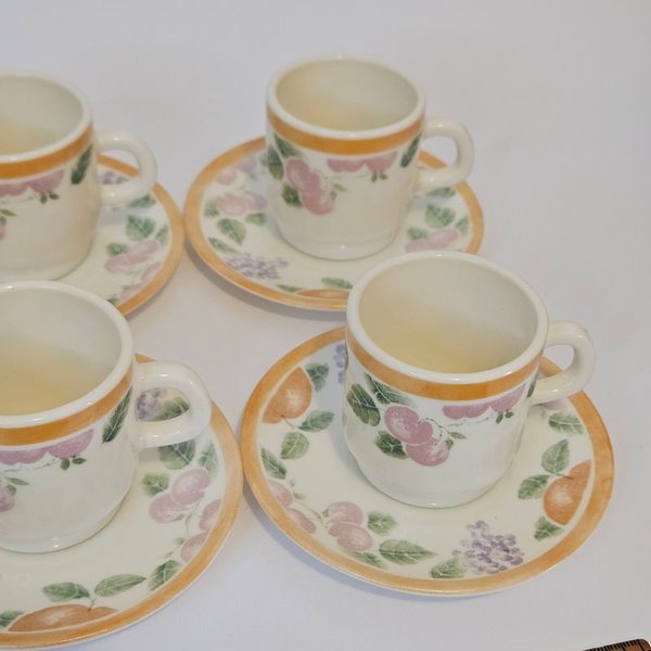 Juego de café hermoso con diseños florales - imagen 3