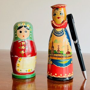 Muñeca Licorera Rusa, Set de Mamushkas (4 Piezas), Cuadro y Adorno de Flores de Cerámica - imagen 8