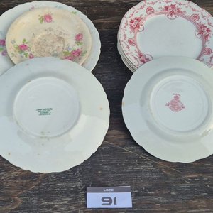 Lote de 6 Platos de Loza Inglesa: 4 "Rural England" de Glasgow y 2 "Johnson Bros" - imagen 2