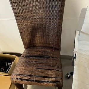 Silla de Ratán con Asiento para Restaurar - imagen 2