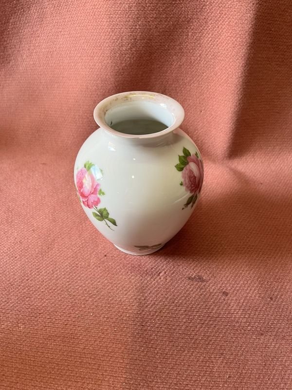 Jarrón de porcelana Bavaria con diseño floral - imagen 3