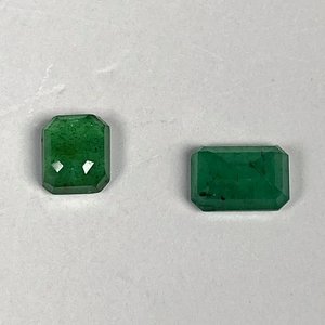 Dos Piedras Esmeraldas Facetadas de 1.5 Quilates - imagen 2