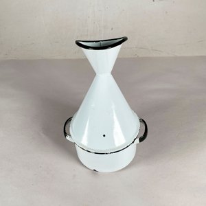 Antiguo Nebulizador Esmaltado Blanco con Detalles Vintage - imagen 4