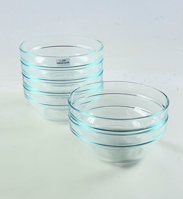 Seis Bowls de Vidrio Transparente - imagen 1