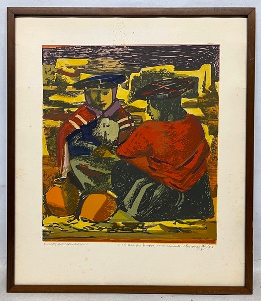 Lote siguiente: Serigrafia de Norberto Berdia 'Cholas descansando'