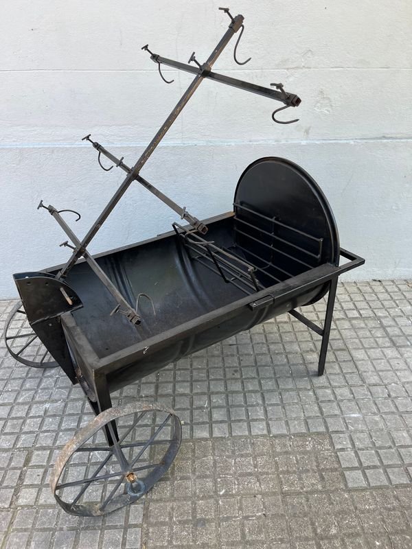 Parrillero Carro con Quemador y Cruz Regulable - imagen 1