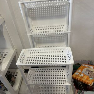 Par de Estantes Plásticos Blancos de 3 Niveles - imagen 4