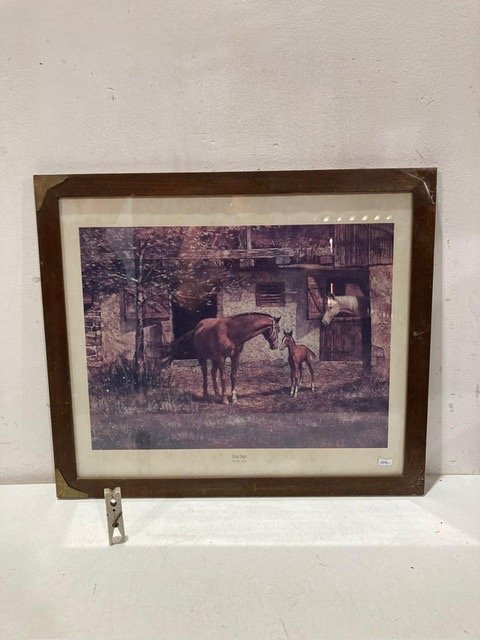 Lote siguiente: Cuadro de caballos enmarcado