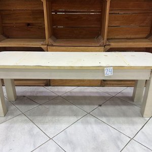 Banco Base Blanco de Madera Rectangular - imagen 3