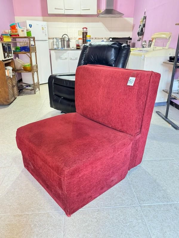 Sillon Cama Tapiado Bordo - imagen 3