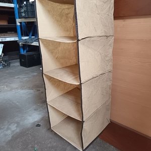 Estante Multiusos de Tela Beige con 4 Compartimentos - imagen 2