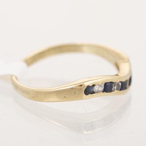Anillo de Oro 18k con Zafiros y Circonias - imagen 2