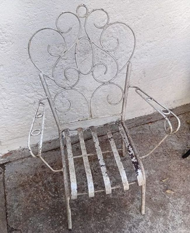 Silla de jardín en hierro muy fuerte para patio - imagen 2