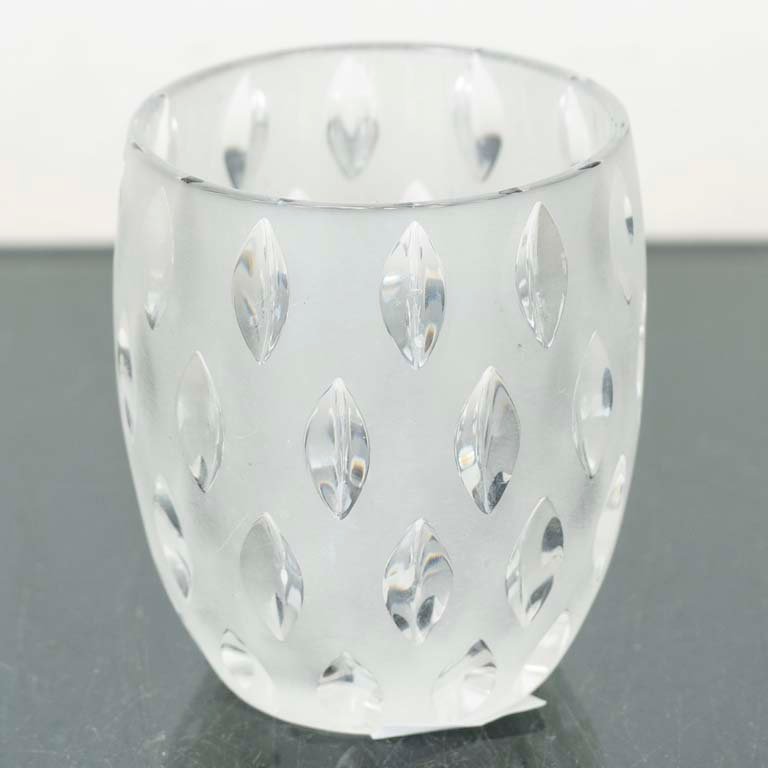 Vaso de Cristal Italiano con Diseño Labrado