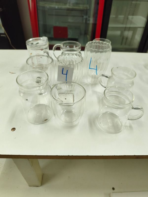 Set de 10 Jarritas y Tazas de Vidrio con Doble Pared - imagen 1