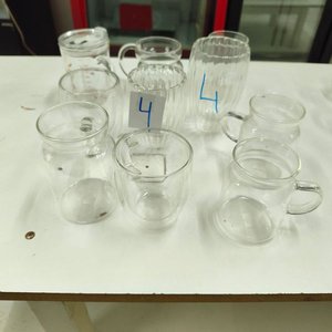 Set de 10 Jarritas y Tazas de Vidrio con Doble Pared - imagen 1