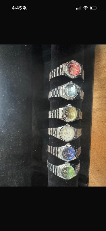 Lote de 6 Relojes Metálicos con Esferas de Colores - imagen 1