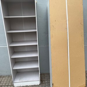 2 Muebles Multiusos Blancos en MDF con Puertas y Estantes - imagen 11